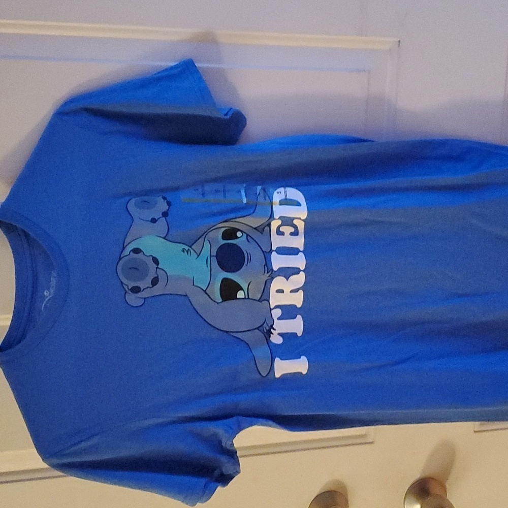 Disney nwt blue stitch short sleeve tshirt junior size small - Picture 1 of 4